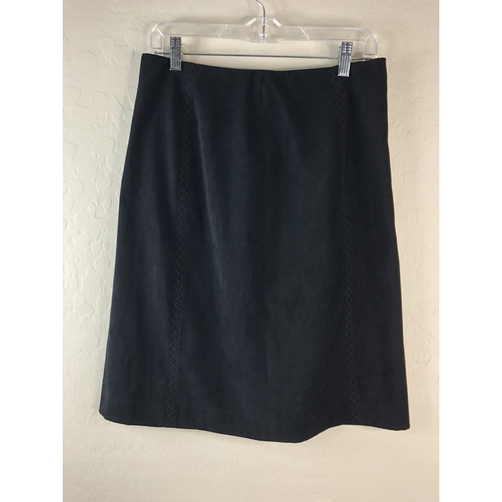 TALBOTS Petites 10‎ Black Skirt Knee Length Stretch